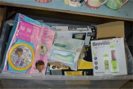 Large Storage Box Containing Coffee Makers, Hair D