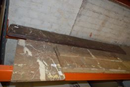 Four Small Oblong Marble Slabs