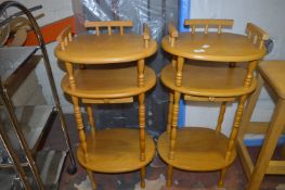 Two Wooden Telephone Tables