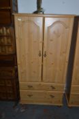 Pine Wardrobe with Drawers