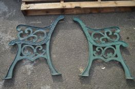 Pair of Cast Iron Bench Ends