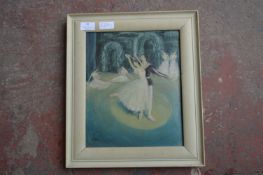 Oil Painting - Ballet Dancers Signed P.R.