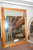 Pine Framed Bevelled Edge Wall Mirror