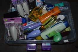 Large Box of Bathroom and Household Products
