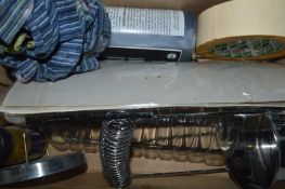 Small Canvas and a Box of Artist's Accessories