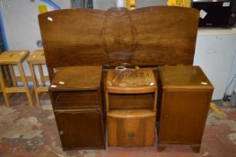 Three Bedside Cabinets and Bed Ends