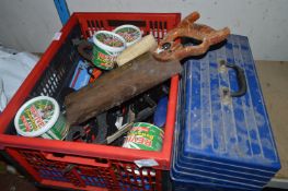 Toolbox with Contents and a Box of Tools and Fitti