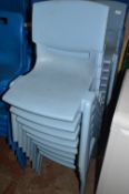Sixteen Stackable Plastic Primary School Chairs
