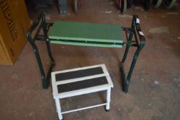 Step Stool and a Folding Garden Stool