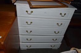 White Chest of Five Drawers