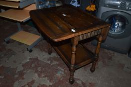 Oak Drop Leaf Trolley Table