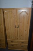 Pine Wardrobe with Drawers