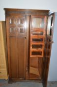 Oak Wardrobe with Internal Drawers