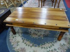 Coffee Table with Metal Decoration