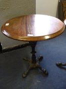 Pub Table on Cast Iron Legs