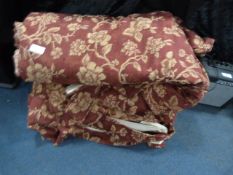 Large Red with Golden Floral Pattern Floor to Ceil