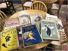 Quantity of Vintage Music Tuition Song Sheets Mostly Keyboard