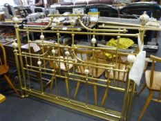 Brass & Pot Headboard and Bed End