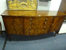 Mahogany Sideboard with Two Cupboards and Four Dra