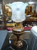 Copper Effect Electric Converted Oil Lamp