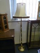 Brass Standard Lamp with Shade