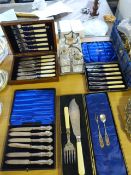 Quantity of Silver Plate Including Knife & Fork Se