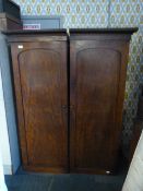 Victorian Mahogany Double Door Wardrobe