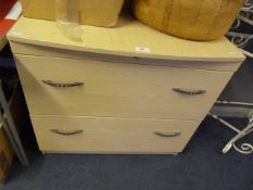 Light Beech Effect Two Drawer Chest of Drawers