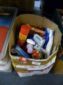 Box of Assorted Cleaning Products