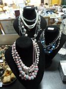 Three Torso Jewellery Display Stands with Assorted