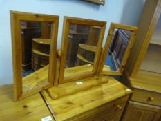 Pine Framed Dressing Table Mirror