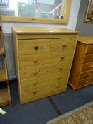 Pine Effect Six Drawer Chest of Drawers