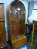 Walnut Glazed Shelving Unit