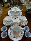 Twilight Rose Part Tea Set and Four Egg Cups