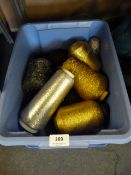 Box of Assorted Gold, Silver, Blue and Other Glitt