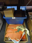 Box Containing Card House, Christmas Decorations,