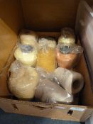 Assorted Yellow and Pink Wool on Cones