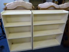 Two Cream Shelving Units