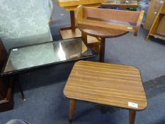 Three Occasional Tables and a Shelving Unit