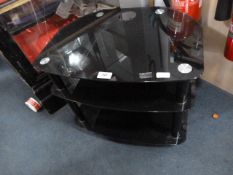 Black Glass TV Stand