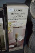 *Large Hurricane Lantern with Pillar Candle