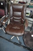 *Brown Leather Managers Office Chair