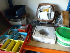 *Shelf of Assorted Items Including Grommet Strips,