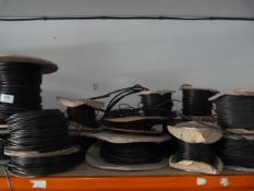 *Fifteen Spools of Black Wire (Various Length and T