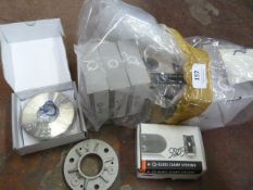 *Mixed Bag of Glass Clamps, Base Plates, and Base