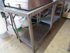 Stainless Steel Preparation Table with Shelf