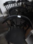 Six Antique Style Wooden Chairs