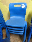 Four Stackable Plastic Children's Chairs