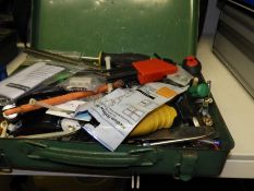 Hitachi Box Containing Assorted Hand Tools