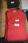 *Six Kirkland Signature T-Shirts (Red) (4x Large, 1x Medium, 1x Small)